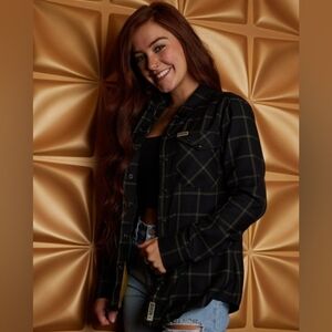 DIXXON Stay Gold Flannel Women's Medium EUC w/Tag